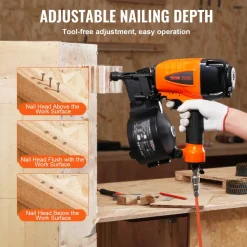 VEVOR Coil Siding Nailer CN65, 1-1/4