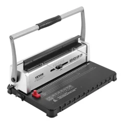 VEVOR Coil Spiral Binding Machine, Manual Book Maker 34-Holes Binding 120 Sheets, Punch Binder with Adjustable 3/16