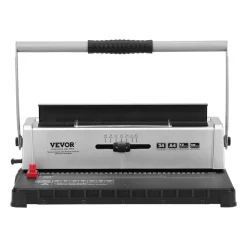 VEVOR Coil Spiral Binding Machine, Manual Book Maker 34-Holes Binding 120 Sheets, Punch Binder with Adjustable 3/16