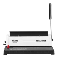 VEVOR Coil Spiral Binding Machine, Manual Book Maker 34-Holes Binding 120 Sheets, Punch Binder Adjustable 3/16