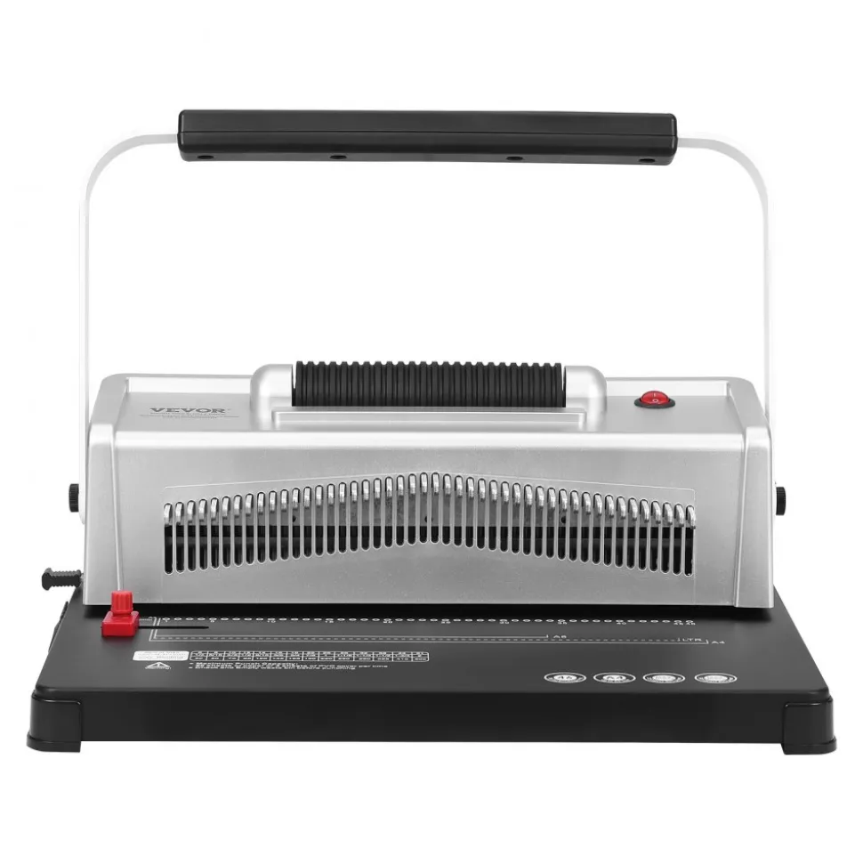 VEVOR Coil Spiral Binding Machine, Manual Book Maker with Electric Binding, 46-Holes Binding 500 Sheets Punch Binder, with 100pcs 5/16'' Coil Binding Spines, for Letter Size, A4, A5