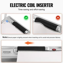 VEVOR Coil Spiral Binding Machine, Manual Book Maker with Electric Binding, 46-Holes Binding 500 Sheets Punch Binder, with 100pcs 5/16'' Coil Binding Spines, for Letter Size, A4, A5