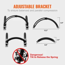 VEVOR Coil Spring Compressor Tool, 2 pcs Heavy Duty Macpherson Strut Spring Compressor Set, 2646 lbs Strut Spring Compressor with Safety Bracket and Carrying Case, for Car Truck ATV UTV
