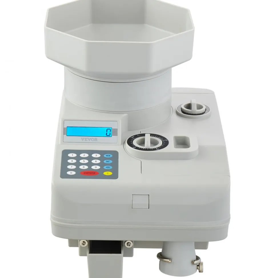 VEVOR Coin Counter, Professional Coin Sorter with LED Display Holds up to 11000 Coins, Automatic Coin Sorter and Wrapper Machine for All Coins, Suitable for International Coins and Tokens