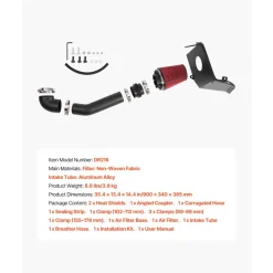VEVOR Cold Air Intake, 3.5 Inch Cold Air Intake System + Heat Shield Compatible with 2007-2008 Cadillac Escalade, Chevy Silverado/Suburban, GMC Sierra/Yukon, High Flow Filter Kit Improve Horsepower
