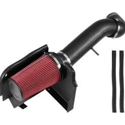 VEVOR Cold Air Intake, 3.94 Inch Cold Air Intake System + Heat Shield Compatible with 2009-2018 Dodge Ram 1500, 2013-2018 Ram 2500/3500 5.7L, High Flow Filter Kit Improve Horsepower/Throttle Response