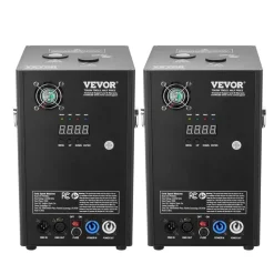 VEVOR Cold Spark Machine, 2 Pack 700W Output Fireworks Controllers, 6.6-16.4ft Adjustable Height, with Advanced DMX System,LED Screen,Portable Handle, Aluminum Alloy for Stage DJ Wedding Event,Party