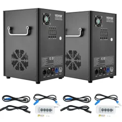 VEVOR Cold Spark Machine, 2 Pack 700W Output Fireworks Controllers, 6.6-16.4ft Adjustable Height, with Advanced DMX System,LED Screen,Portable Handle, Aluminum Alloy for Stage DJ Wedding Event,Party