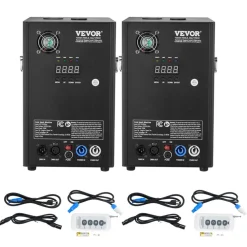 VEVOR Cold Spark Machine, 2 Pack 700W Output Fireworks Controllers, 6.6-16.4ft Adjustable Height, with Advanced DMX System,LED Screen,Portable Handle, Aluminum Alloy for Stage DJ Wedding Event,Party