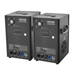 VEVOR Cold Spark Machine, 2 Pack 700W Output Fireworks Controllers, 6.6-16.4ft Adjustable Height, with Advanced DMX System,LED Screen,Portable Handle, Aluminum Alloy for Stage DJ Wedding Event,Party