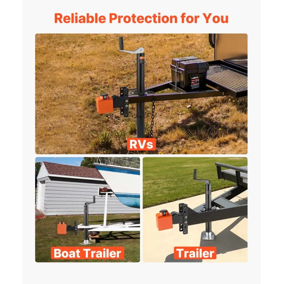 VEVOR Collar Coupler Lock, Fits 2 & 2-5/16-Inch Demco Cast Head Couplers, Trailer Hitch Lock with 3 Keys Secures Security Chains, Rust-resistant, Anti-Theft RV Trailer Locks for RV, Trailer, Boat
