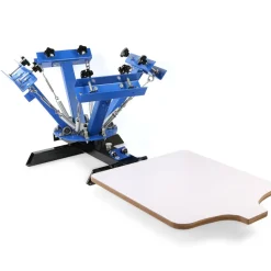 VEVOR 4 Color 1 Station Silk Screen Printing Press Printer With Adjustable Stand Flash Dryer