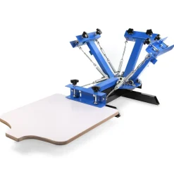VEVOR 4 Color 1 Station Silk Screen Printing Press Printer With Adjustable Stand Flash Dryer