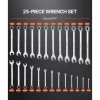 VEVOR Combination Wrench Set, 25-Piece Open End Wrench Set with Roll-up Pouch, Carbon Steel Wrench Set  Metric 6 mm to 32 mm, Ideal for General Household, Garage, Workshop, Auto Repairs, Emergency