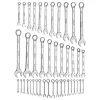 VEVOR Combination Wrench Set, 42-Piece SAE and Metric, 12-Point Box End and 15° Angled Open End Combination Wrenches with Roll Up Pouch, Carbon Steel, for General Household and Automotive Repairs
