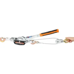 VEVOR Come Along Winch, 5 Ton (11,023 lbs) Pulling Capacity, 11.5 ft Steel Cable, 3 Hooks, Heavy Duty Ratchet Power Puller Tool with Dual Gears, Automotive Hoist Cable Puller Ideal for Vehicle Rescue