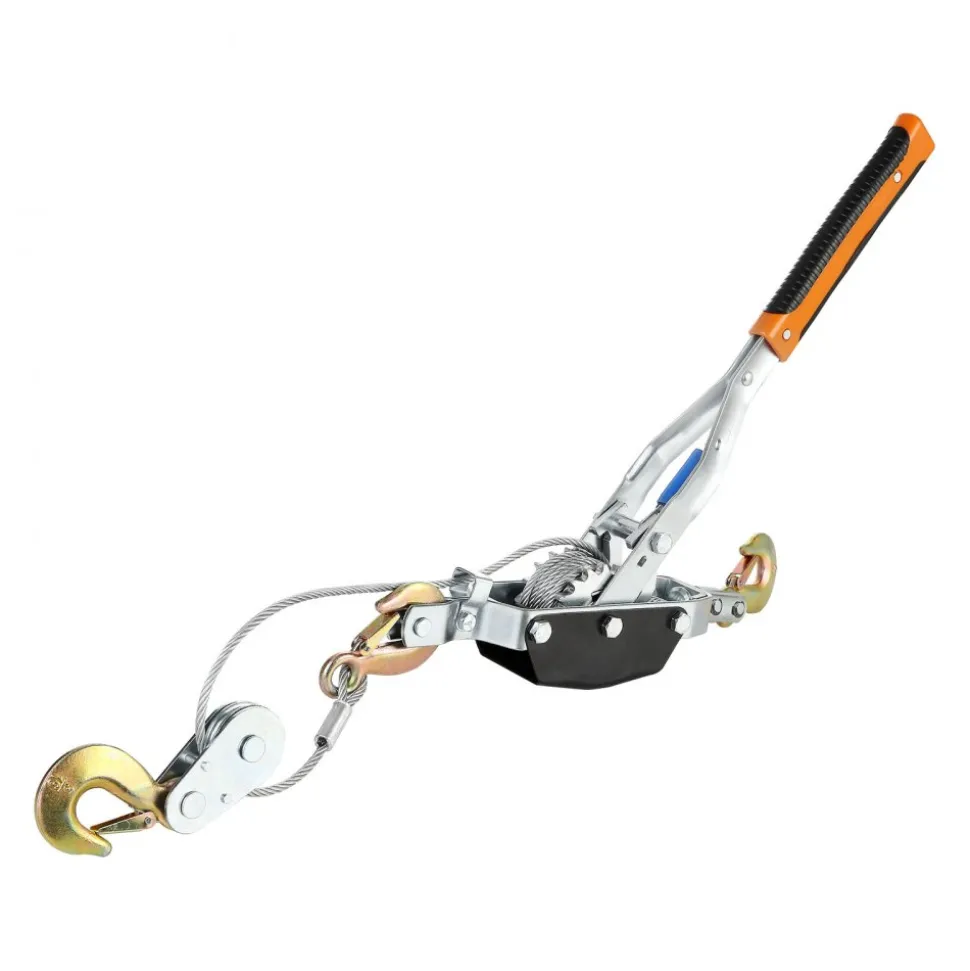 VEVOR Come Along Winch, 5 Ton (11,023 lbs) Pulling Capacity, 11.5 ft Steel Cable, 3 Hooks, Heavy Duty Ratchet Power Puller Tool with Dual Gears, Automotive Hoist Cable Puller Ideal for Vehicle Rescue