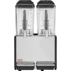 VEVOR Commercial Beverage Dispenser 2 Tanks 12 L / 12.7 QT Per Tank, Stainless Steel Juice Dispenser, Ice Tea Drink Machine with 45℉ to 54℉ Cooling Temperature, for Cold Drink Restaurant Bar Party