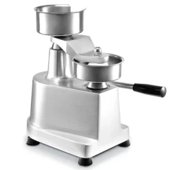 VEVOR Commercial Burger Patty Maker, 130mm/5inch Hamburger Beef Patty Maker, Heavy Duty Food-Grade Stainless Steel Bowl Burger Press Machine, Kitchen Meat Forming Processor with 1000 Pcs Patty Papers