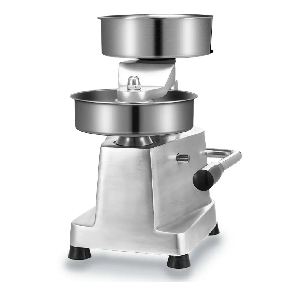 VEVOR Commercial Burger Patty Maker, 150mm/6inch Hamburger Beef Patty Maker, Heavy Duty Food-Grade Stainless Steel Bowl Burger Press Machine, Kitchen Meat Forming Processor with 1000 Pcs Patty Papers