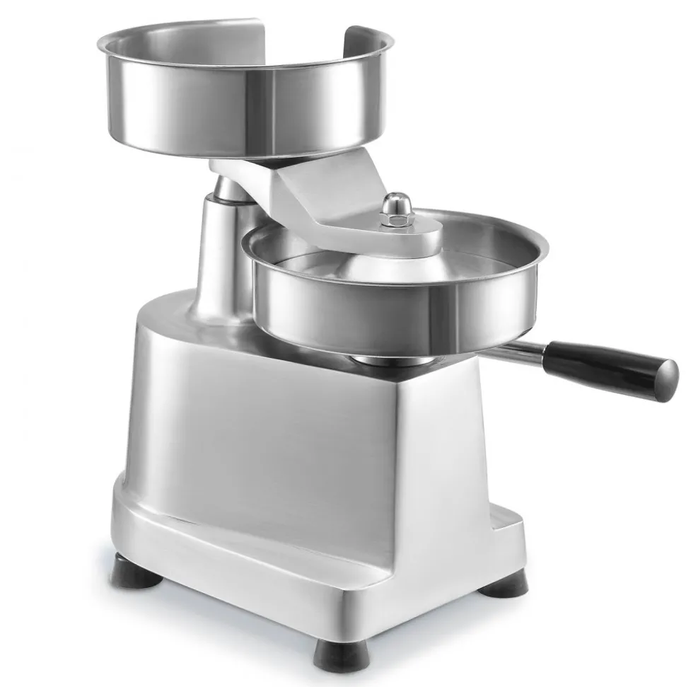 VEVOR Commercial Burger Patty Maker, 150mm/6inch Hamburger Beef Patty Maker, Heavy Duty Food-Grade Stainless Steel Bowl Burger Press Machine, Kitchen Meat Forming Processor with 1000 Pcs Patty Papers