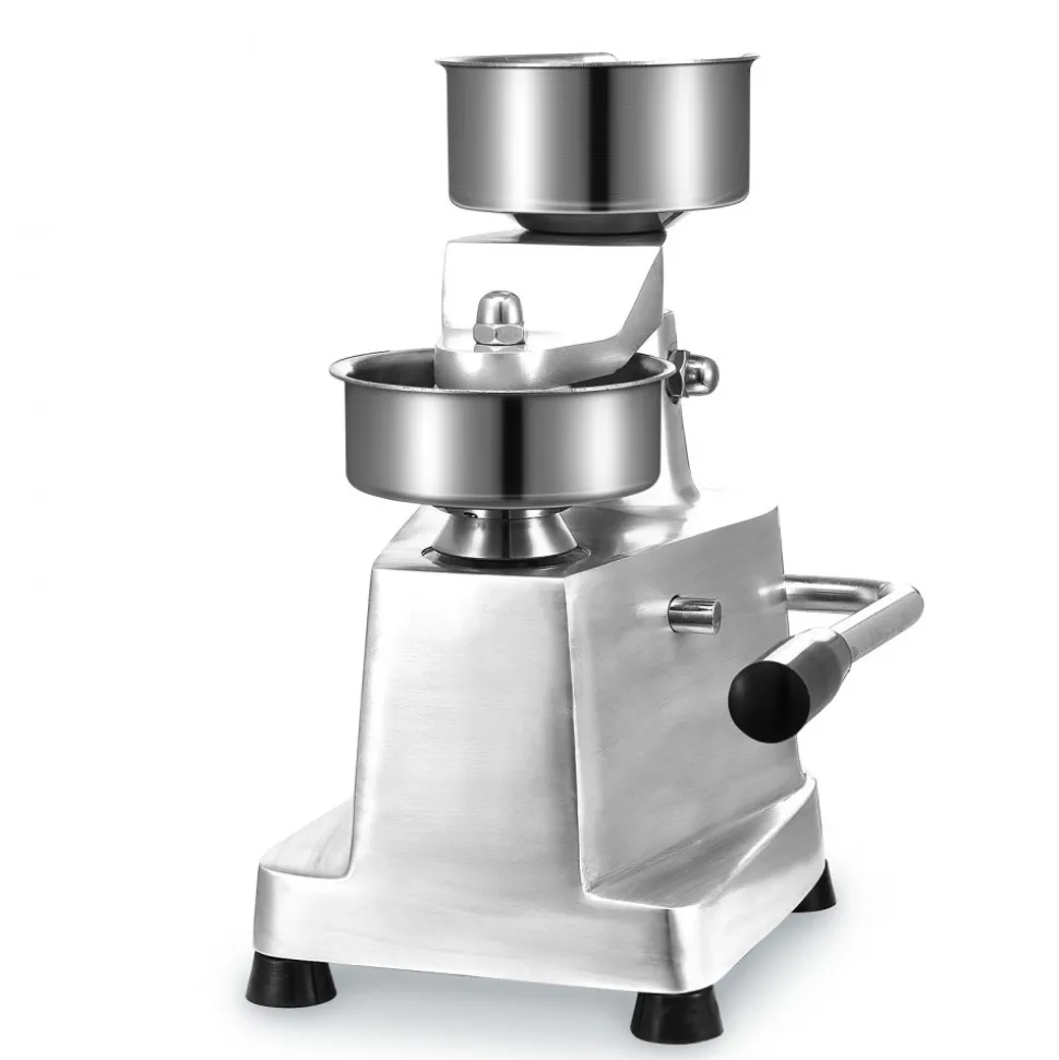 VEVOR Commercial Burger Patty Maker, 100mm/4inch Hamburger Beef Patty Maker, Heavy Duty Food-Grade Stainless Steel Bowl Burger Press Machine, Kitchen Meat Forming Processor with 1000 Pcs Patty Papers