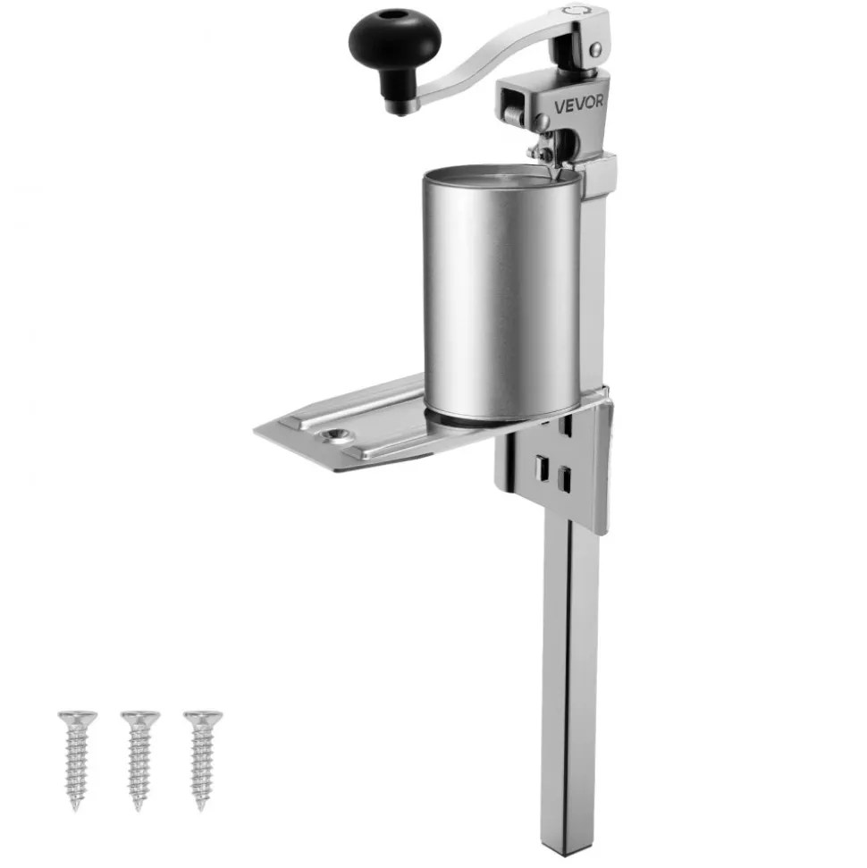 VEVOR Commercial Can Opener, Heavy-Duty Manual Tabletop Cans Opener for Cans Up to 11.8 in Height, Height-Adjustable Professional Can Openers with Stainless Steel Blade, for Restaurant & Food Store