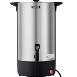 VEVOR Commercial Coffee Urn, 100 Cup 15 L Hot Beverage Dispenser with Dripless Faucet, Quick-Brewing Stainless Steel Large Commercial Coffee Maker, for Catering, Business, Party, Church & Restaurant