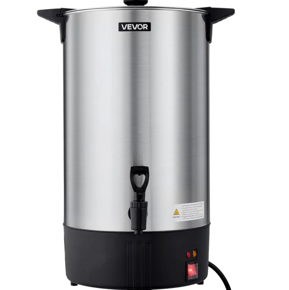 VEVOR Commercial Coffee Urn, 100 Cup 15 L Hot Beverage Dispenser with Dripless Faucet, Quick-Brewing Stainless Steel Large Commercial Coffee Maker, for Catering, Business, Party, Church & Restaurant