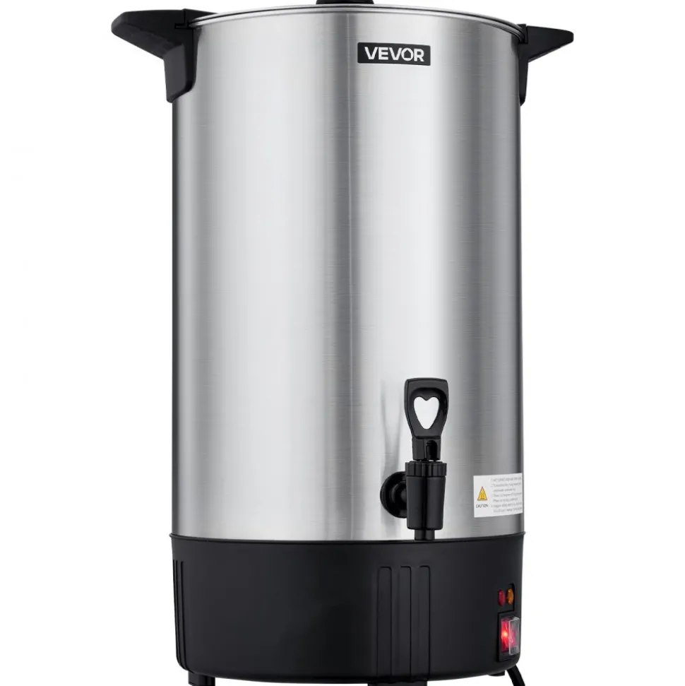 VEVOR Commercial Coffee Urn, 100 Cup 15 L Hot Beverage Dispenser with Dripless Faucet, Quick-Brewing Stainless Steel Large Commercial Coffee Maker, for Catering, Business, Party, Church & Restaurant