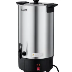 VEVOR Commercial Coffee Urn, 100 Cup 15 L Hot Beverage Dispenser with Dripless Faucet, Quick-Brewing Stainless Steel Large Commercial Coffee Maker, for Catering, Business, Party, Church & Restaurant