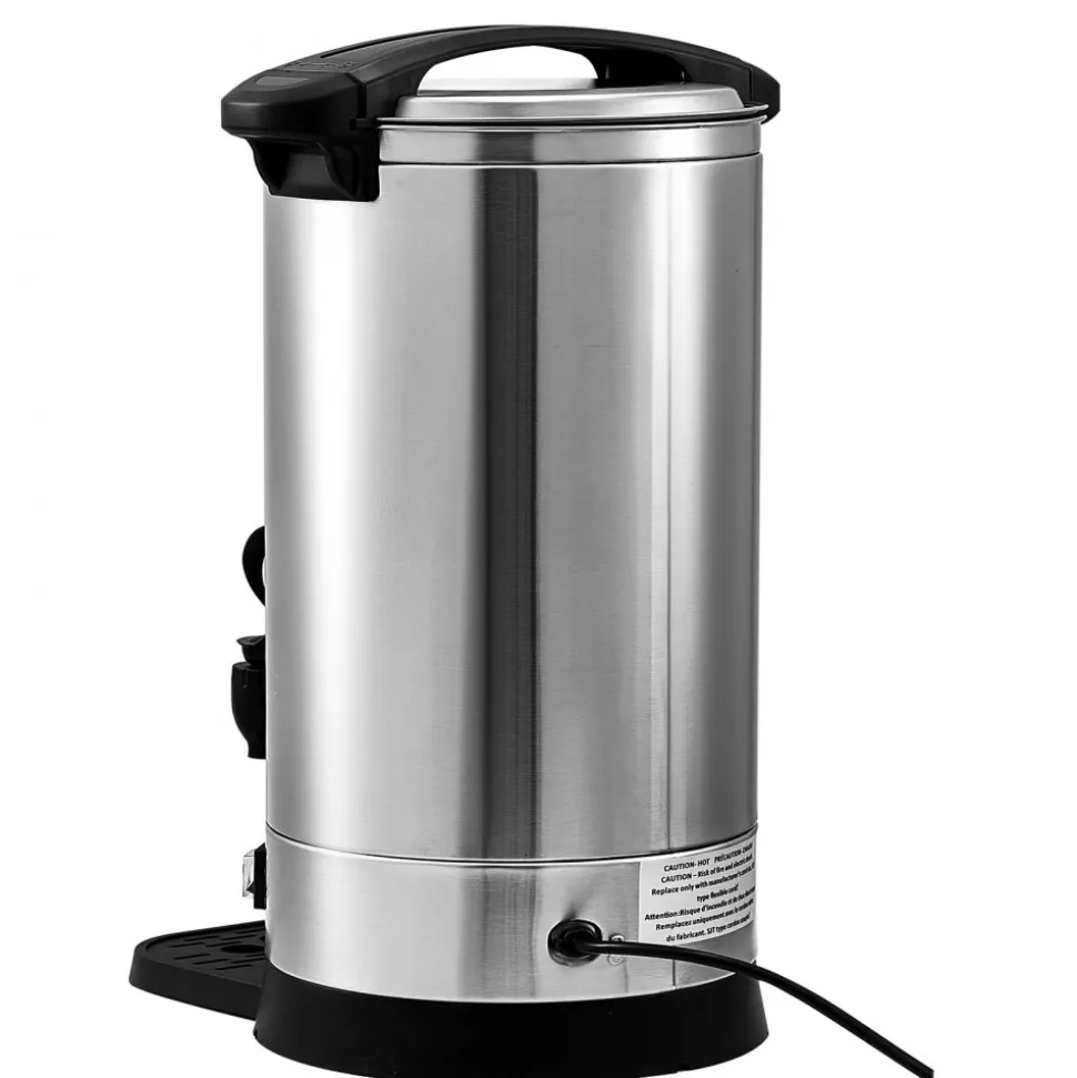 VEVOR Commercial Coffee Urn, 65 Cups Stainless Steel Large Coffee Dispenser, 1500W 110V Electric Coffee Maker Urn For Quick Brewing, Hot Water Urn with Detachable Power Cord for Easy Cleaning, Silver