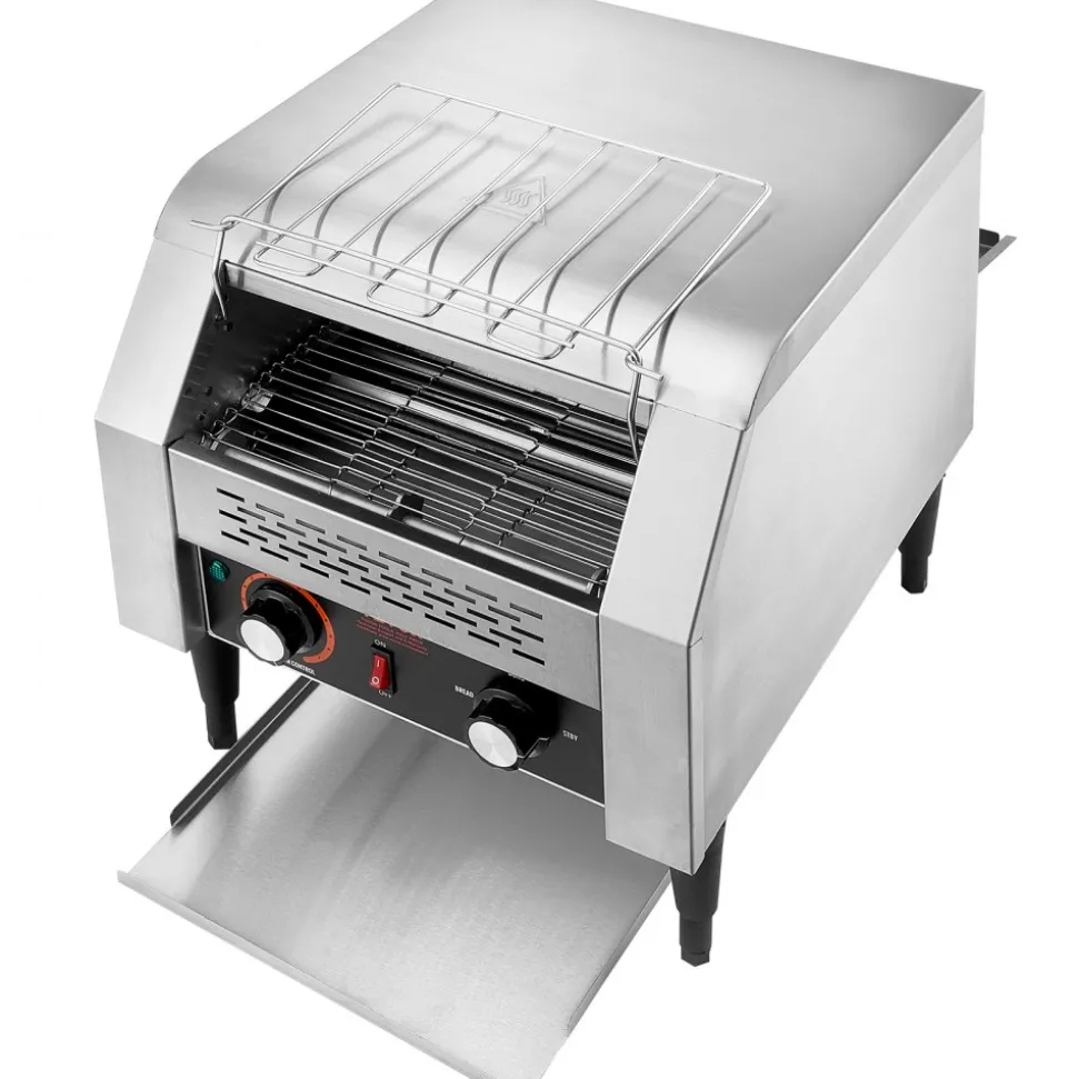 VEVOR Commercial Conveyor Toaster, 300 Slices/Hour Conveyor Belt Toaster, Heavy Duty Stainless Steel Commercial Toaster Oven, Electric Restaurant Commercial Toaster for Toast Bun, Bagel, Bread