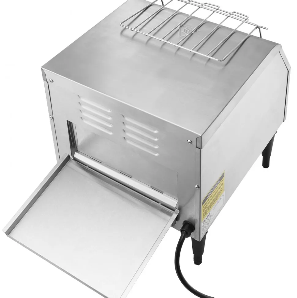 VEVOR Commercial Conveyor Toaster, 300 Slices/Hour Conveyor Belt Toaster, Heavy Duty Stainless Steel Commercial Toaster Oven, Electric Restaurant Commercial Toaster for Toast Bun, Bagel, Bread