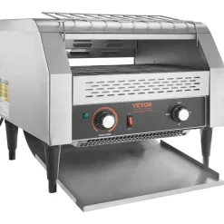 VEVOR Commercial Conveyor Toaster, 450 Slices/Hour Conveyor Belt Toaster, Heavy Duty Stainless Steel Commercial Toaster Oven, Electric Restaurant Commercial Toaster for Toast Bun, Bagel, Bread