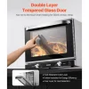 VEVOR Commercial Countertop Oven, 66L 4-Tier Toaster Ovens with Tempered Glass Door, Wire Racks & Tray, 2800W Stainless Steel Baking Ovens for Restaurant Bakery (AC208~240V,60Hz, 6-20P Plug & Output)