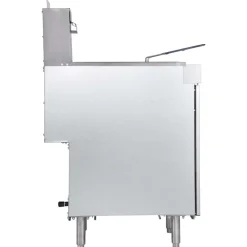 VEVOR Commercial Deep Fryer, 3-Burner Fryer for Restaurants, Stainless Steel Floor Standing Deep Fryers with Dual Baskets and Adjustable Temperature, Natural Gas Powered, 40 lbs Capacity, 90,000 BTU