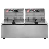 VEVOR Commercial Deep Fryer, Dual Tank 3000W Electric Countertop Fryer with Basket, 2 x 9.1Qt/8.6L Double Stainless Steel Oil Fryer, with Temp Control & Overheat Protection, for Kitchen Restaurant Use