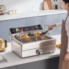 VEVOR Commercial Deep Fryer, 3000W Electric Turkey Fryer with Basket, Large Capacity 30.6Qt / 29L Countertop Single Oil Fryer, Stainless Steel, Temp Control, for Kitchen Restaurant Use, Silver