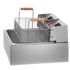 VEVOR Commercial Deep Fryer, 3000W Electric Turkey Fryer with 3 Removable Baskets, Large Capacity 18Qt / 17L Stainless Steel Countertop Single Oil Fryer, for Kitchen Restaurant Use, Silver
