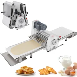 VEVOR Commercial Dough Sheeter Machine, 19.7-Inch Reversible Puff Pastry Sheeter and Fondant Roller, Electric Dough Roller 0-1.4