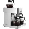 VEVOR Commercial Drip Coffee Maker, 12 Cups Coffee-Maker Machine with 4 Glass Carafes and 4 Decanter Warmer Plates, Stainless Steel Drip Style Coffee Brewer, for Restaurant, Office, Coffee Shop & Home