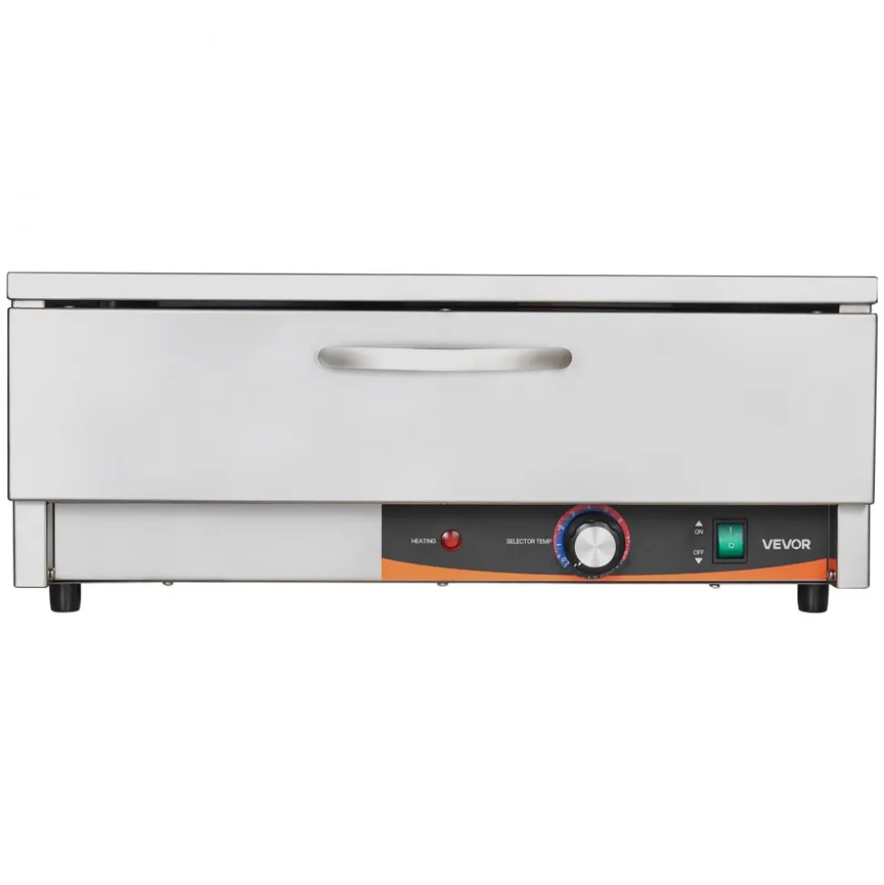 VEVOR Commercial Electric Drawer Warmer, Single-Drawer Stainless Steel Food Warmer, Freestanding Compact Warming Drawer Cabinet, 85°F–185°F Wide Temperature Range, for Restaurant, Hotel & Bakery