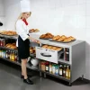 VEVOR Commercial Electric Drawer Warmer, Single-Drawer Stainless Steel Food Warmer, Freestanding Slim Warming Drawer Cabinet, 85°F–185°F Wide Temperature Range, for Restaurant, Hotel, Bakery & Kitchen