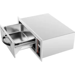VEVOR Commercial Electric Drawer Warmer, Single-Drawer Stainless Steel Food Warmer, Freestanding Slim Warming Drawer Cabinet, 85°F–185°F Wide Temperature Range, for Restaurant, Hotel, Bakery & Kitchen