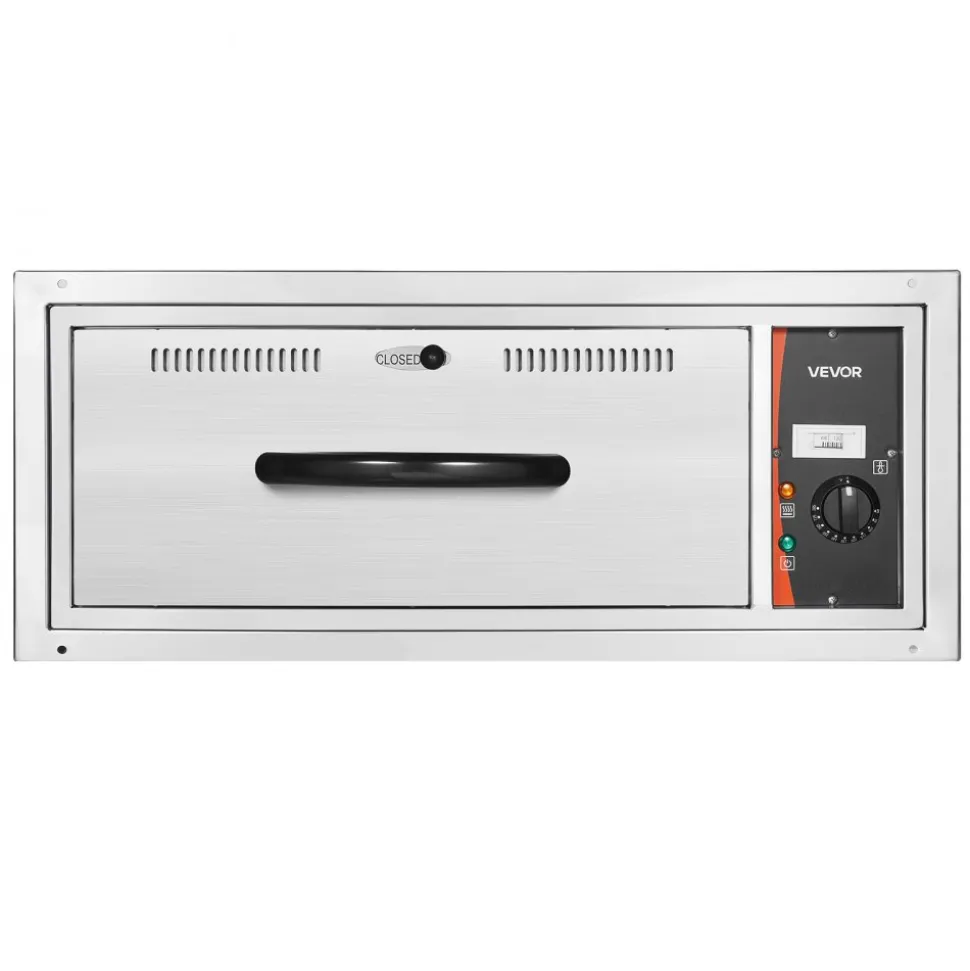 VEVOR Commercial Electric Drawer Warmer, Single-Drawer Stainless Steel Food Warmer, Freestanding Slim Warming Drawer Cabinet, 85°F–185°F Wide Temperature Range, for Restaurant, Hotel, Bakery & Kitchen