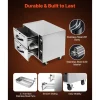 VEVOR Commercial Electric Drawer Warmer, Two-Drawer Stainless Steel Food Warmer, Freestanding Standard Warming Drawer Cabinet, 85°F–185°F Wide Temperature Range, for Restaurant, Hotel Buffet & Bakery