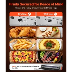 VEVOR Commercial Electric Drawer Warmer, 2 Full-Size Pan Stainless Steel Food Warmer, Freestanding Standard Warming Drawer Cabinet, 85°F–185°F Wide Temperature Range, for Restaurant, Hotel Buffet & Bakery
