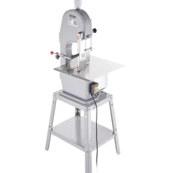 VEVOR Commercial Electric Meat Bandsaw, 1500W Stainless Steel Vertical Bone Sawing Machine, Workbeach 19.3