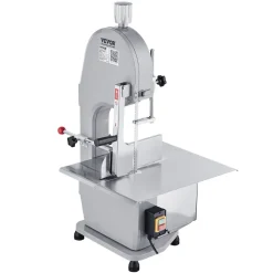 VEVOR Commercial Electric Meat Bandsaw, 2200W Stainless Steel Countertop Bone Sawing Machine, Workbeach 18.5